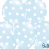 Ballons-Bleu ciel-Pois blancs-Lot de 6