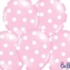 Ballons-Rose-Pois blancs-Lot de 6