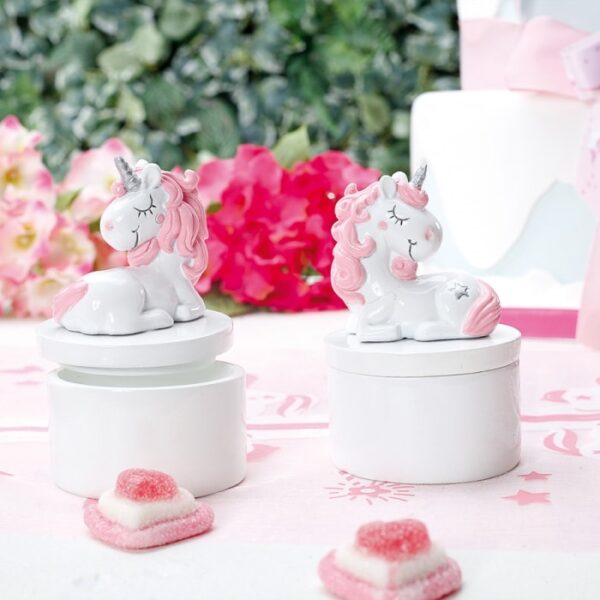 Boite à dragées Licorne - Céramique