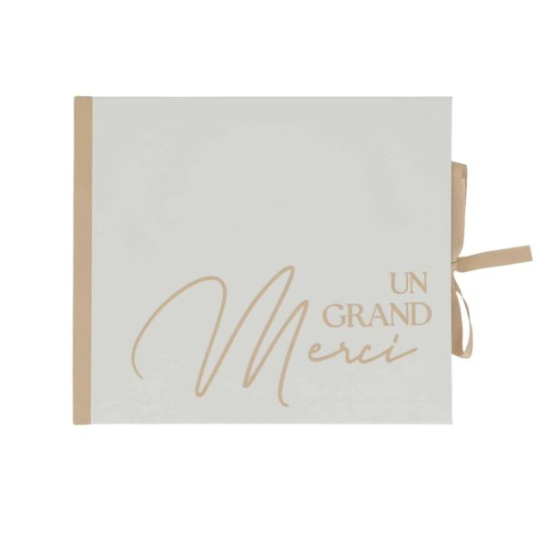 livre d'or bi color blanc kraft
