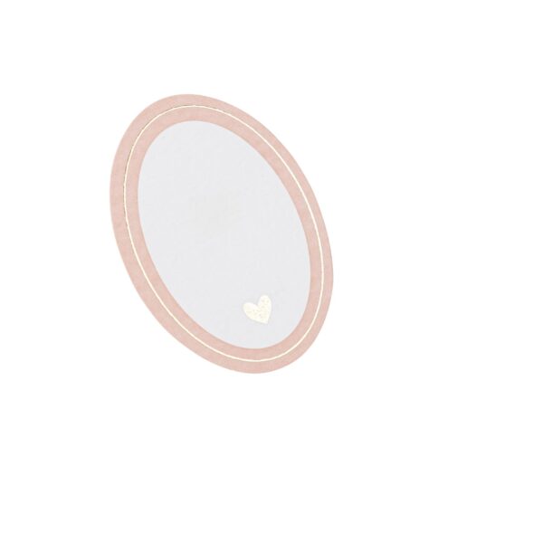 marque place bapteme rose blanc or