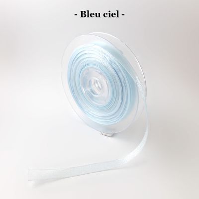 ruban organza bleu ciel