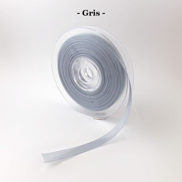 ruban organza gris