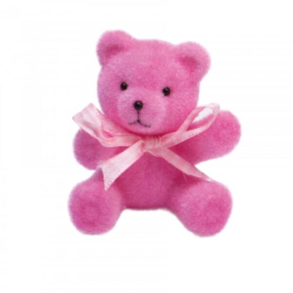 ourson feutrine rose fuchsia