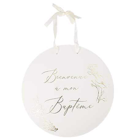 pancarte bienvenue à mon baptême