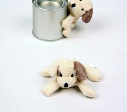 Peluche chien aimanté - Beige