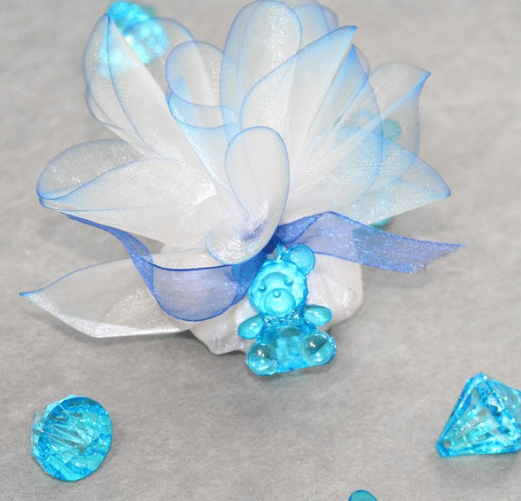 Pendentif ourson turquoise - Lot de 10