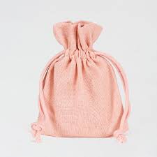 Pochon en Tissu Rose poudré