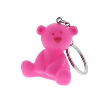 Porte clés Ourson - Fuchsia