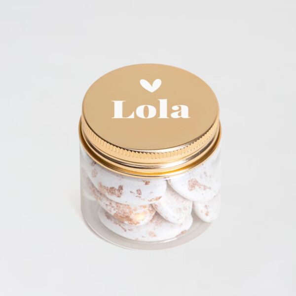 Pot à Dragées - Couvercle Or - Plexi