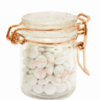Bocal à dragées en verre avec fermeture métallique - Rose Gold