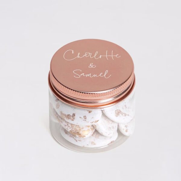 Pot a dragees couvercle rose gold