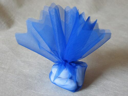 Tulle à dragées bleu roi