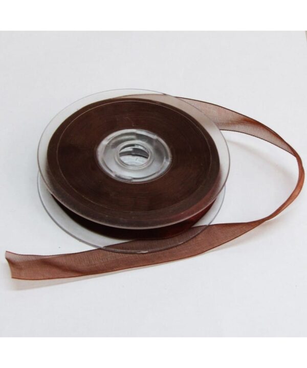 Ruban organza chocolat