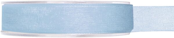 Ruban Organza - Bleu Ciel - 7 mm x 20 m