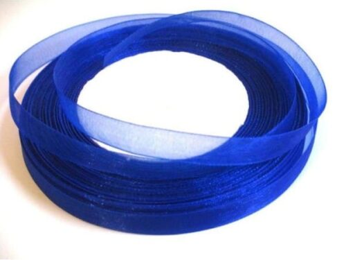 Ruban organza bleu roi