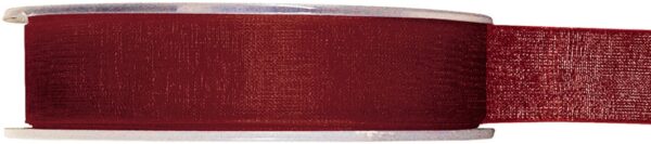 ruban organza bordeaux 7 mm