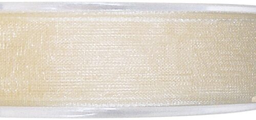 Ruban organza ivoire 7 mm