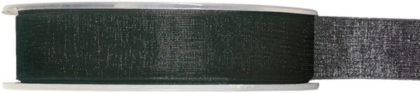 ruban organza noir 7 mm