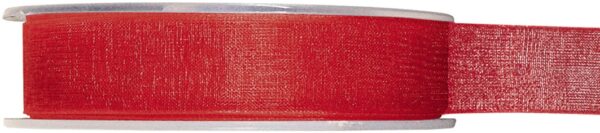 ruban organza rouge 7 mm