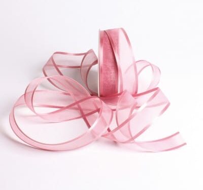 ruban organza vieux rose