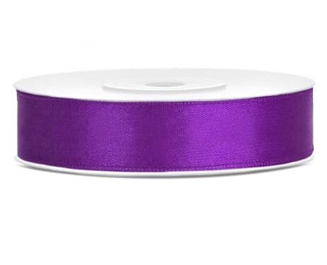 ruban satin violet 12mm