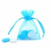 sac à dragées organza turquoise