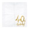 Decoration serviette anniversaire 40 ans