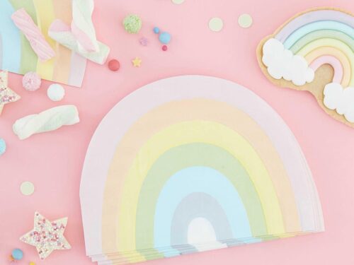 serviette arc en ciel