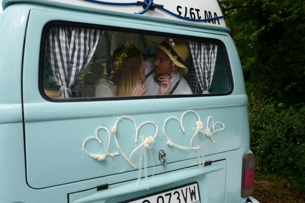 deco voiture coeur ecru et perle