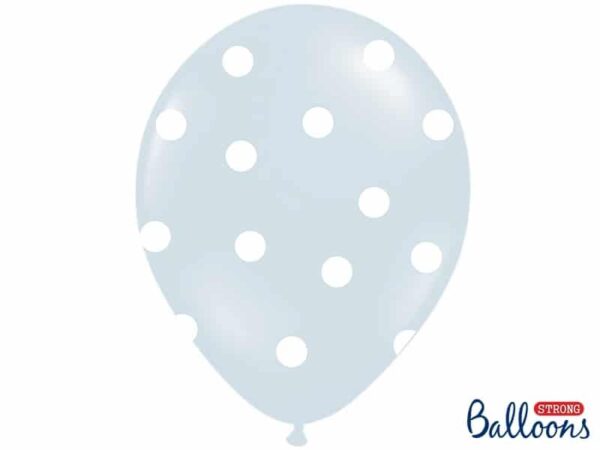 Ballons - Eléphant - Bleu/Pois - Lot de 6