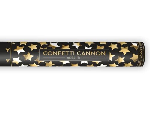 canon à confettis étoile dorée