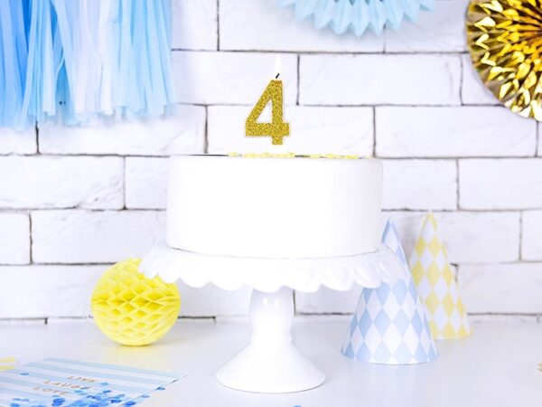 Bougie d'anniversaire-4- Or