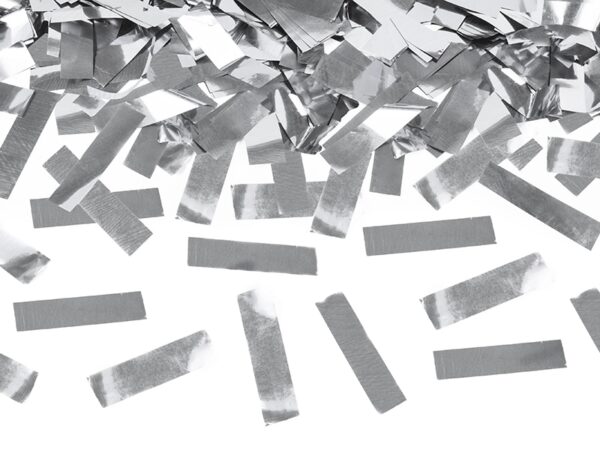 Canon à Confettis-Rectangles argentés