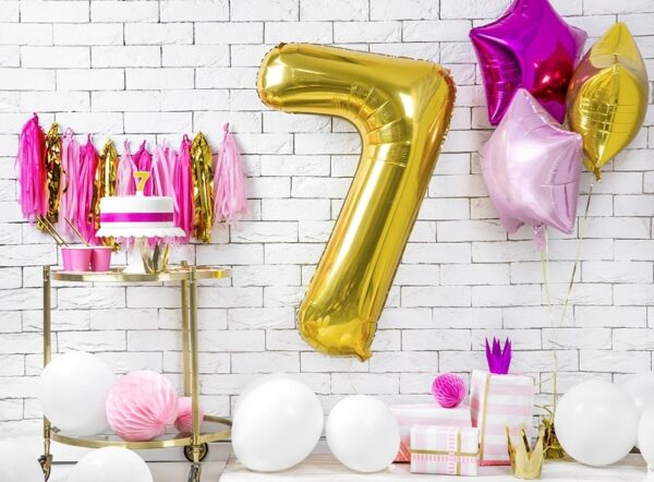 Bougie d'anniversaire-7- Or