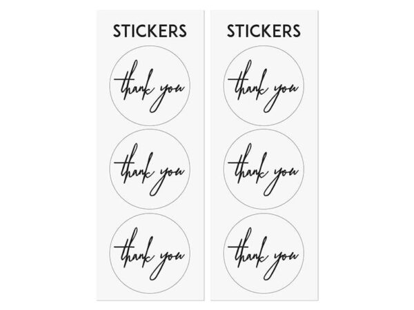 Sac à dragées kraft-Thank you-Lot de 6