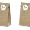 Sac à dragées kraft-Love-Lot de 6