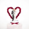 Figurine mariage-coeur rouge