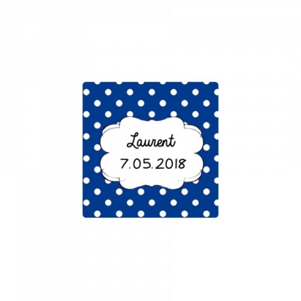 stickers bleu-marine-pois-blanc