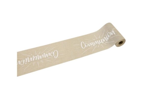 sur chemin de table communion impression blanc