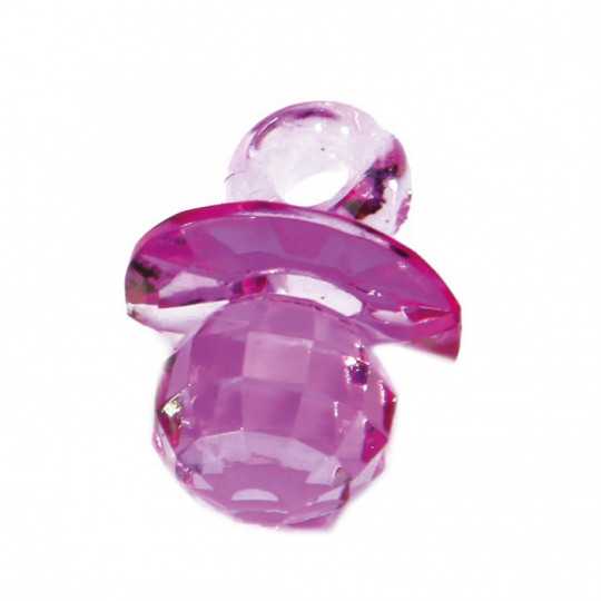 pendentif tétine plexi violet