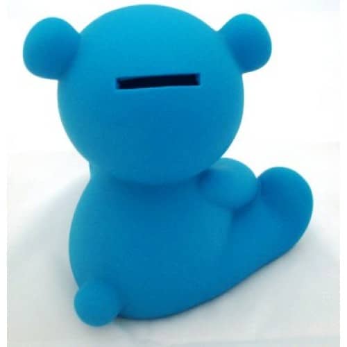 Tirelire ourson bleu turquoise