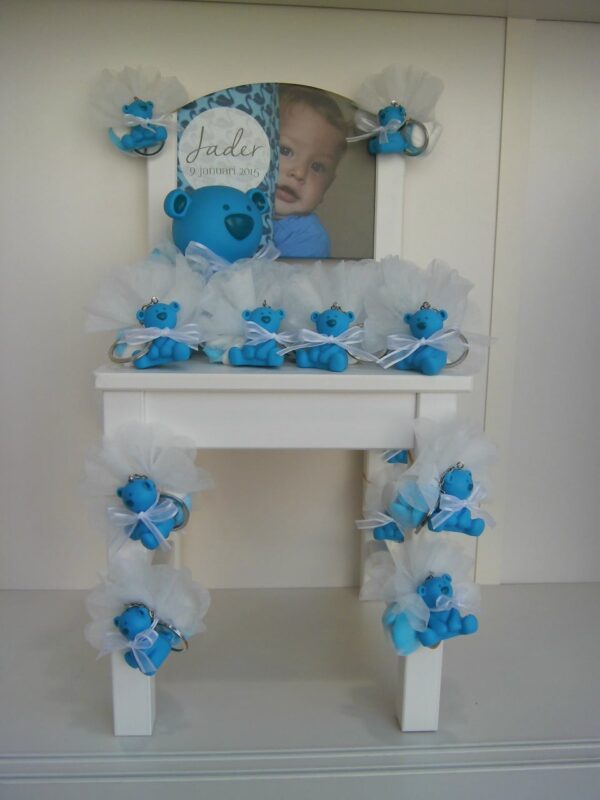 Tirelire ourson bleu turquoise