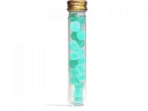 tube eprouvette dragees plastique bouchon or