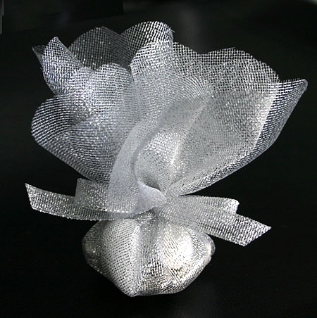 Tulles à dragées - Argenté - Lot de 6