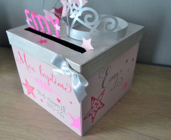 bapteme rose et gris