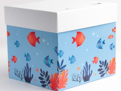 urne theme mer poissons